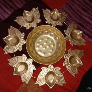 Diya Thali For Diwali And Decoration