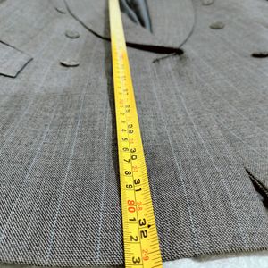 Vintage Grey Linen Blazer