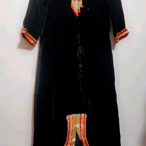 Black Velvet Partywear Kurti For 34 Bust