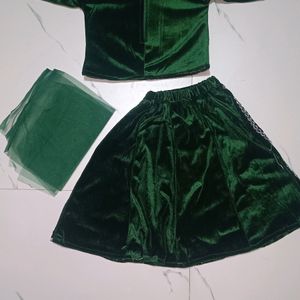 1-2 Years Green Lehenga Choli