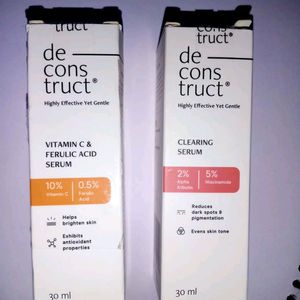 Combo Of De Construct Vitamin C And Clearing Serum