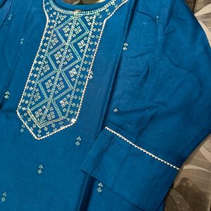 LADIES PARTY WEAR KURTI WITH AMBRODERY