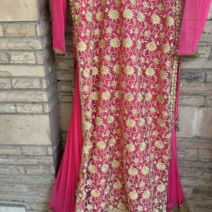 Heavy Work Anarkali Suit With Dupatta And Pajami