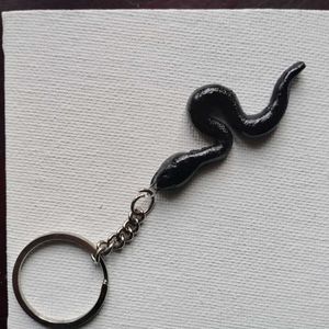 Black Mamba Keychain Clay Resin