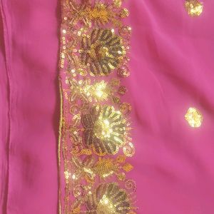 Chamki Pink Saree