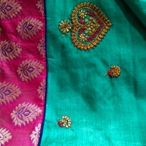 Mor Pankh Green Saree