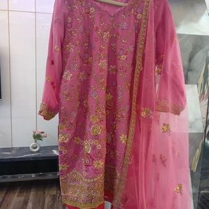 Heavy Embroidery Kurti With Garara With Dupatta