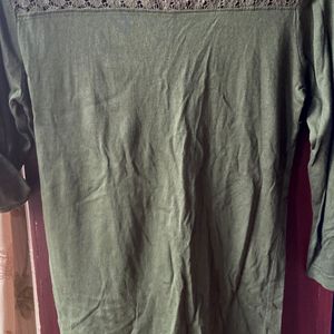 Green Half sleeve Top