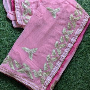 Jaipuri Gota Patti Work Saree New Branded