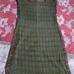 Olive Green Kurta Set