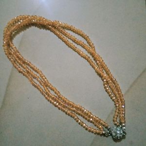 YELLOW CRYSTAL STONE NECKLACE