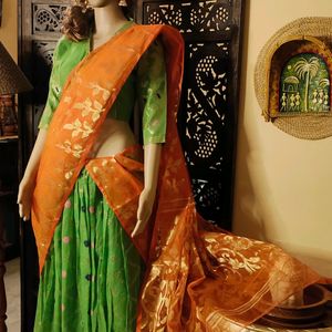 Cotton Jamdani Lehenga Choli,New With Tag