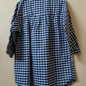 Black And White Checked Tunic