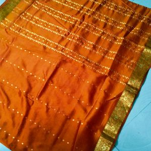 Orange Colour Pure Kanchipattu Saree