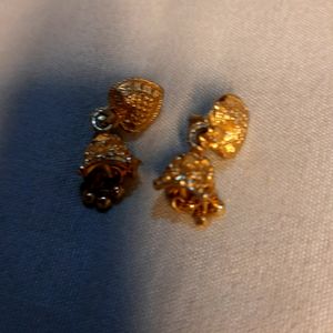 Gold Plated Earrings Set Of 5