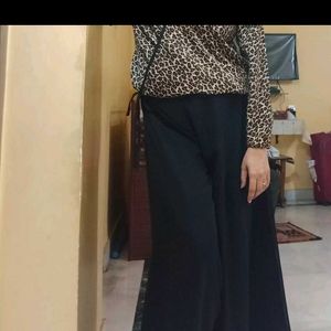 Black Plazzo For Top And Kurti As Well