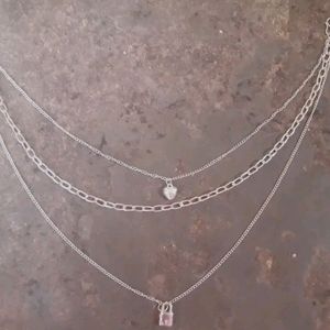 Silver Three Layer Chain