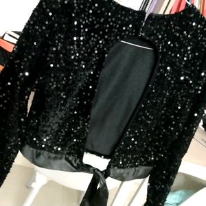 Sequin Blouson Top