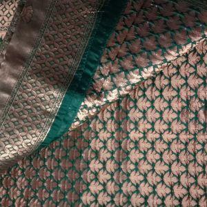 Green And Gold Pattu Saree