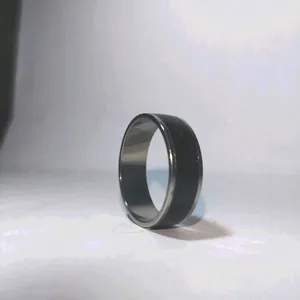 Shining Black And Silver Thumb Ring For Boy & Girl