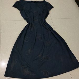 Navy Blue Straight Fit Dress 40 Bust Size