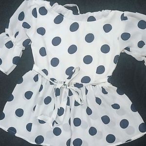 Brand New Polkadot Top For Girls