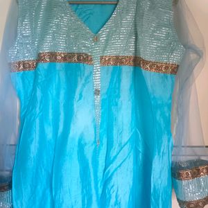 Blue Anarkali Kurti