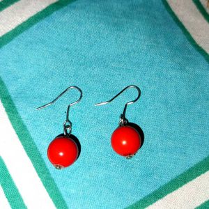 Cherry Red Hanging Earring