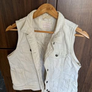 Women Cut Sleeves Jacket