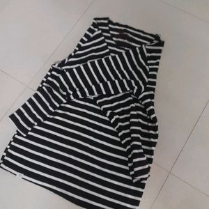 Oversized Black And White Tee