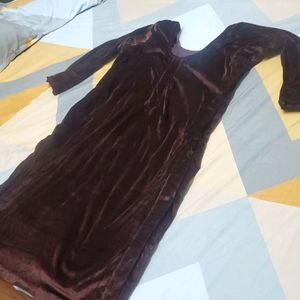 Velvet Brown Kurti