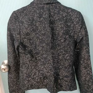 Black Shinning Blazer For Women