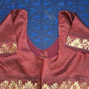 Maroon Kanjeevaram Blouse 36"