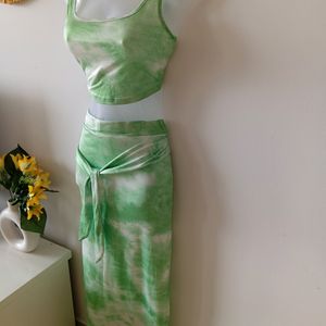 Urbanic Green Tie Dye Coord Set