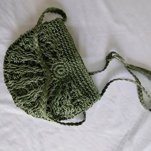 Sage Crochet Sling Bag (Women's)