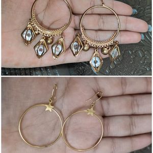 Combo Of 2 Golden Hoop Earrings✨