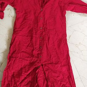 Red Straight Kurti