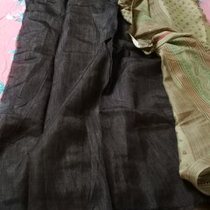 Decent Look Olive Green Colour Office Wear Saree