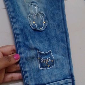 Girls Denim Dungaree