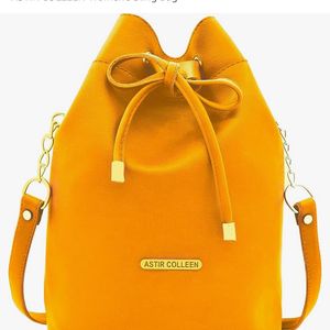 Yellow Drum Shape Sling Bag