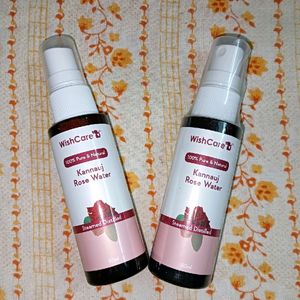 2 Pack Of 100% Pure Kannauj Rose Water, Unused