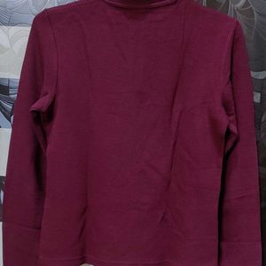 Burgundy Color Full Sleeves Top