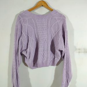 Lavender Cropped Free Suze Sweater