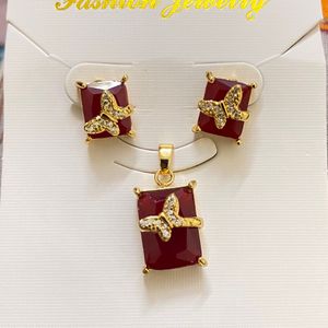 American Diamond Jewellery Set