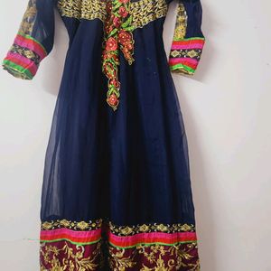 Blue Anarkali Gown