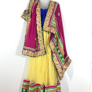 Multi Coloured Lehenga Choli Set(Women’s)