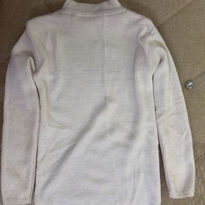 Round Neck White Sweater For Girls