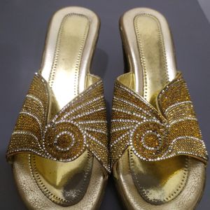 Golden Party Wear Heels