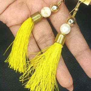 Yellow Thread Earrings