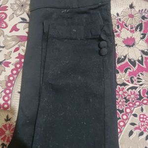 Black Cotton Trouser For Suits